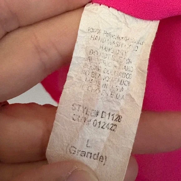 Vision USA Hot Pink Halter Neck Tie Back Open Back Mini Dress D1128 Pink L - Picture 2 of 6